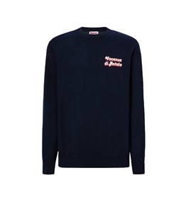 Mc2 Saint Barth - Knitwear - heron light crew neck sweater with embroidery christmas holidays