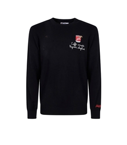 Mc2 Saint Barth - Maglie - embroidered long-sleeve sweater black