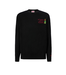 Mc2 Saint Barth - Knitwear - heron light crew neck sweater with new year's embroidery we are at the frstenberg!