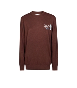 Mc2 Saint Barth - Maglie - maglione ricamato heron light brown