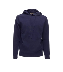 Mc2 Saint Barth - Maglie - maglione mahony con cappuccio in lambswool blu navy