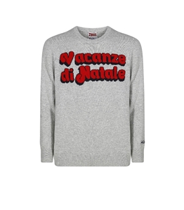 Mc2 Saint Barth - Knitwear - heron christmas holidays sweater grey