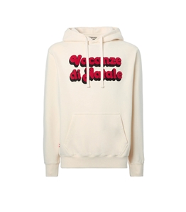 Mc2 Saint Barth - Sweatshirt - tribeca white cotton sweatshirt with hood and embroidery christmas holidays