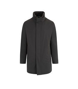 Montecore - Cappotto - long double-layer coat in grey technical fabric