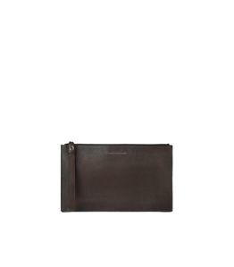 Orciani - Pochette - busta grande micron in pelle con polsiera ebano