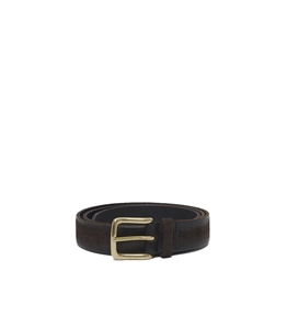 Orciani - Cinture - cintura hunting in suede fibbia ottone 3 cm testa moro