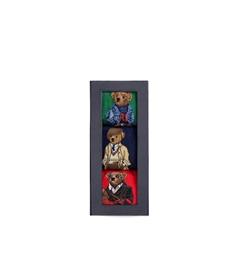 POLO RALPH LAUREN - Calze - set regalo 3 paia di calze polo bear verde/blu navy/rosso