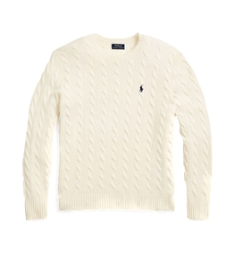 POLO RALPH LAUREN - Knitwear - wool and cashmere shirt in trecce andover cream