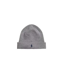 POLO RALPH LAUREN - Cappelli - berretto in lana con pony grigio rossastro mélange