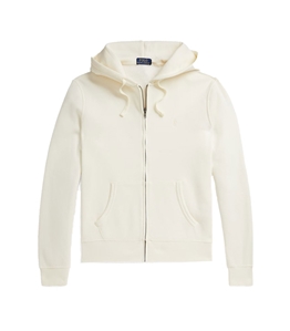 POLO RALPH LAUREN - Felpe - felpa con cappuccio e cerniera panna clubhouse