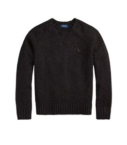 POLO RALPH LAUREN - Knitwear - squeezed anthracite squeezed wool mesh