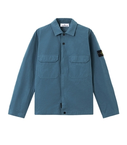 Stone Island - Camicie - organic cotton ripstop petrolio