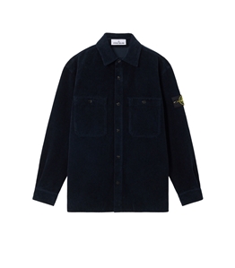 Stone Island - Shirts - organic cotton corduroy 800 blue