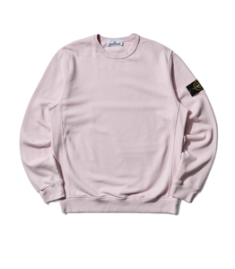 Stone Island - Felpe - felpa girocollo tinta in capo rosa
