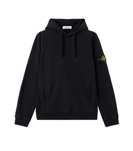 Stone Island - Felpe - brushed organic cotton fleece nero