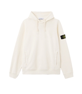Stone Island - Felpe - brushed organic cotton fleece avorio