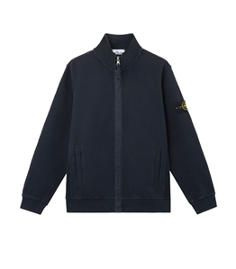 Stone Island - Felpe - brushed organic cotton fleece blu