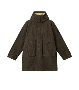 Stone Island - Giubbotti - wrinkled corduroy 500-tc verde militare