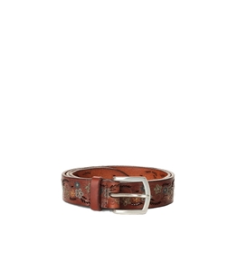 Orciani - Cinture - cintura ramify in cuoio decorato a mano unique