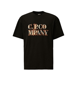 C.P. COMPANY - T-Shirt - 30/1 jersey blurred logo t-shirt black