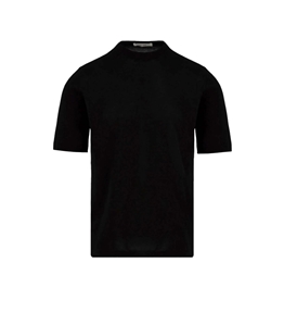 Filippo De Laurentiis - T-Shirt - t-shirt in cotone crepe nero
