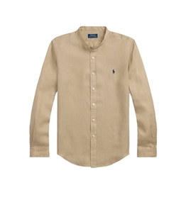POLO RALPH LAUREN - Camicie - camicia in lino slim-fit beige costiero