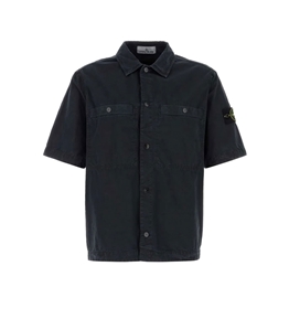 Stone Island - Camicie - compass-motif shirt black
