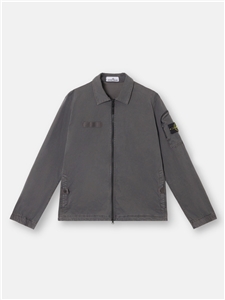 Stone Island - Camicie - organic stretch broken twill cotton 'old' effect antracite