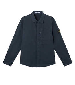 Stone Island - Camicie - supima cotton twill stretch-tc blu