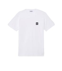Stone Island - T-Shirt - 60/2 cotton jersey bianco