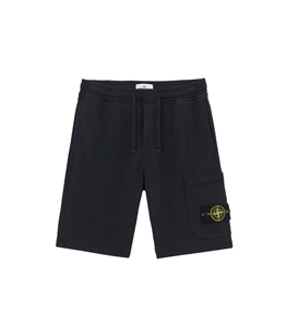 Stone Island - Shorts - organic cotton fleece blu