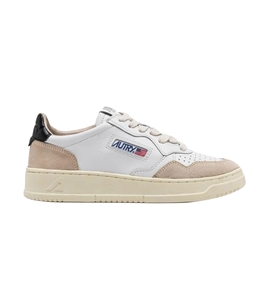 Autry - Footwear - medalist low in white and black leather and beige suede