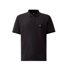 C.P. COMPANY - Polo - stretch piquet short sleeve polo total eclipse - blue