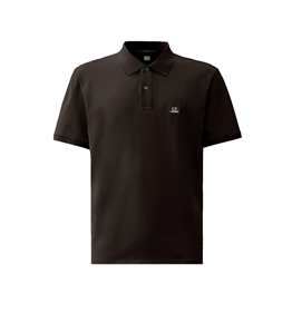C.P. COMPANY - Polo - stretch piquet short sleeve polo black