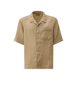 C.P. COMPANY - Camicie - linen boxy short sleeve button shirt dove grey