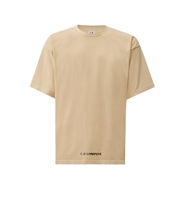 C.P. COMPANY - T-Shirt - 1020 jersey short sleeve stencil t-shirt frozen dew - white