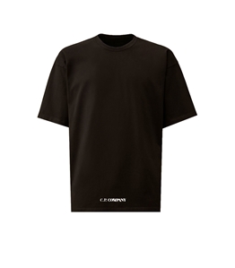 C.P. COMPANY - T-Shirt - 1020 jersey short sleeve stencil t-shirt black