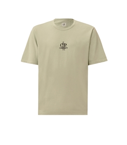 C.P. COMPANY - T-Shirt - 1020 jersey short sleeve embroidery t-shirt misty blue