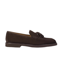 Doucal's - Scarpe - Sneakers - mocassino con nappine in suede marrone "terre"