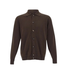 Filippo De Laurentiis - Maglie - cardigan con colletto polo testa di moro