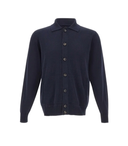 Filippo De Laurentiis - Maglie - cardigan con colletto stile polo navy