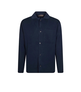 Filippo De Laurentiis - Camicie - giacca-camicia con tasche navy