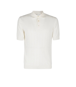 Filippo De Laurentiis - Polo - polo a maniche corte a coste latte