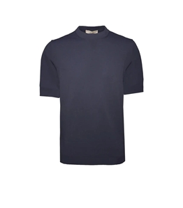 Filippo De Laurentiis - T-Shirt - t-shirt in cotone crepe navy