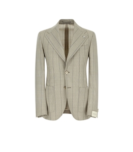 L.B.M.1911 - Completo - abito gessato sfoderato beige