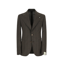 L.B.M.1911 - Completo - abito gessato sfoderato marrone