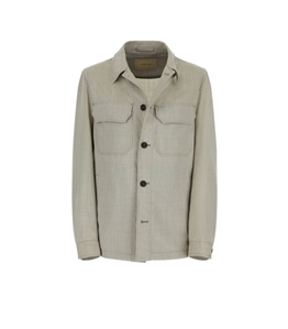 L.B.M.1911 - Giacche - overshirt in lana vergine leggera beige