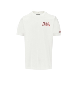Mc2 Saint Barth - T-Shirt - maglia portland bianca stampa italians do it better