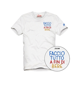 Mc2 Saint Barth - T-Shirt - t-shirt portofino bianca con ricamo fin di bere