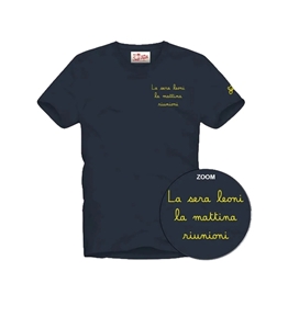Mc2 Saint Barth - T-Shirt - t-shirt portofino blu con ricamo sera leoni mattina riunioni